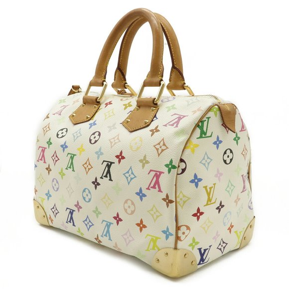 LOUIS VUITTON Louis Vuitton Monogram Multicolor Speedy 30 Handbag Bronze Whit... - Picture 2 of 8